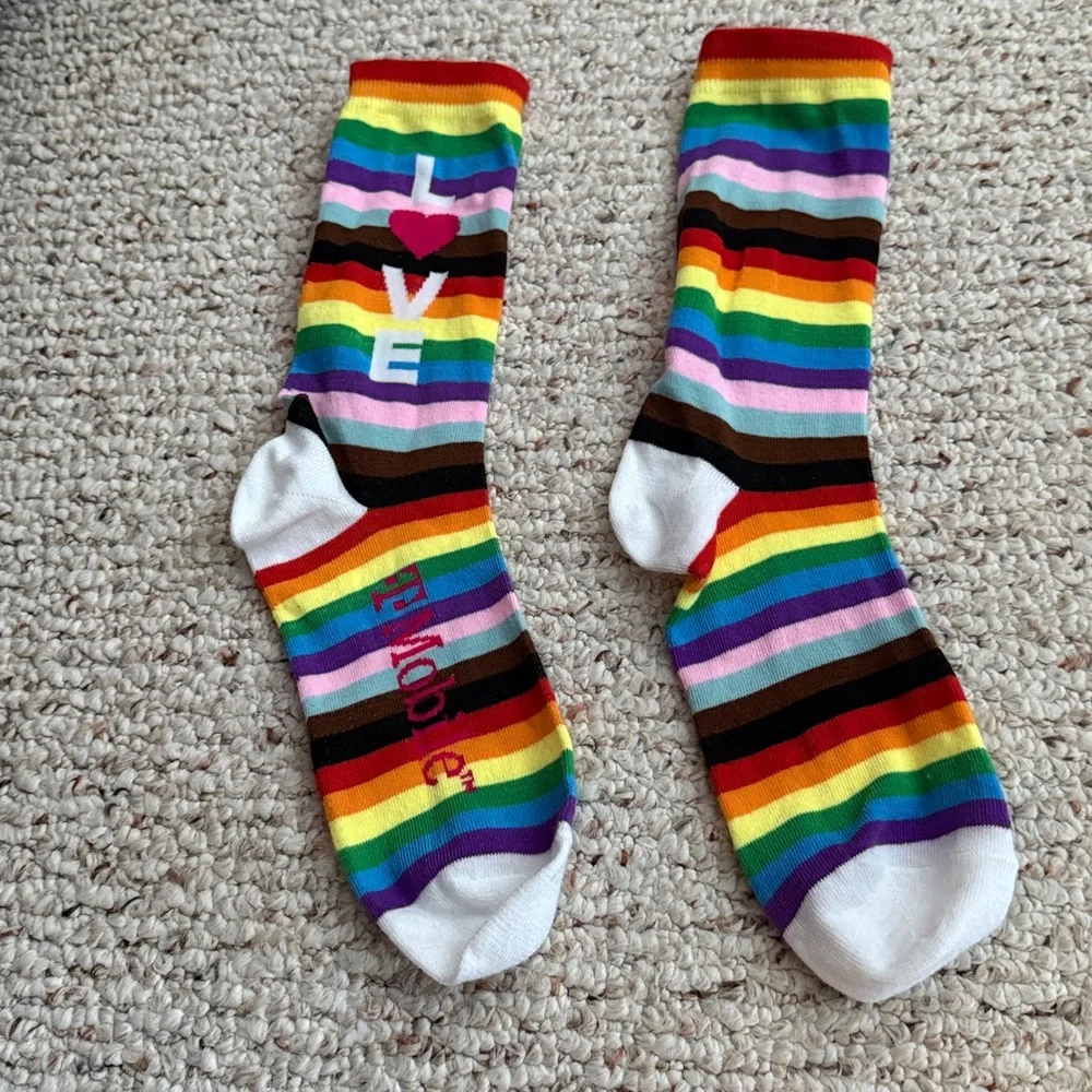 Pride Socks Limited Edition T-Mobile Rainbow rare brand new cute
